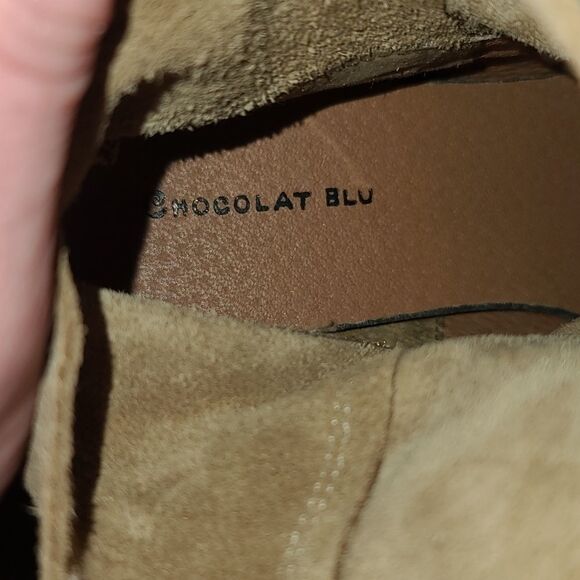 Chocolat blu Suede tan pointed toe booties - Picture 6 of 6